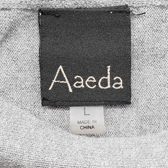 Aaeda Sweater Womens L Gray Blue Dragonfly Cap Sleeve Pullover Casual Whimsy - Picture 4 of 8